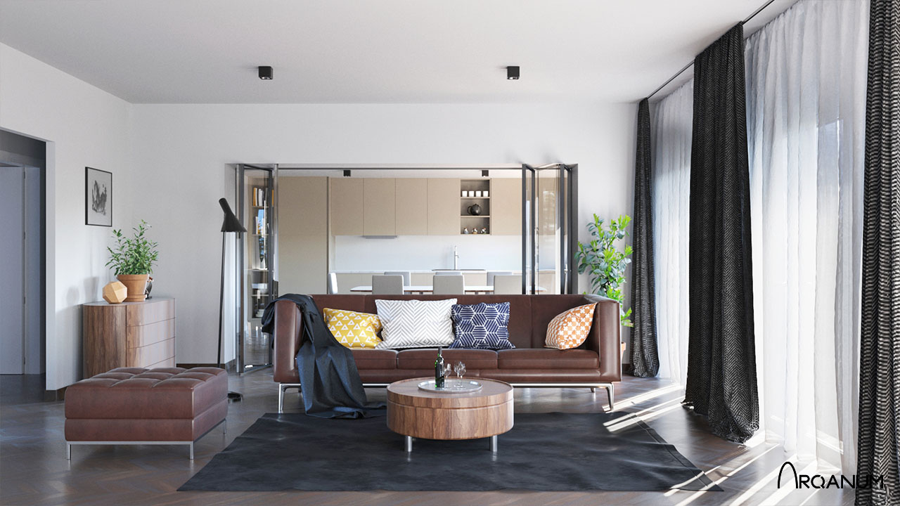 Residential building in Sant Cugat del Vallès, living room